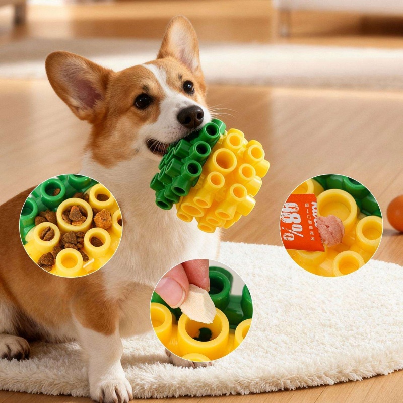 Puppy Pet Supplies Square Food - Rubber Treat Dispensing Dog Toy recension och pris