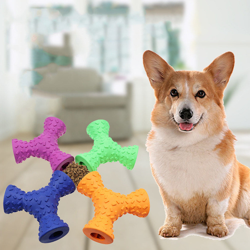 1Pcs Dog Chew Feeding Rubber T - Rubber Treat Dispensing Dog Toy recension och pris