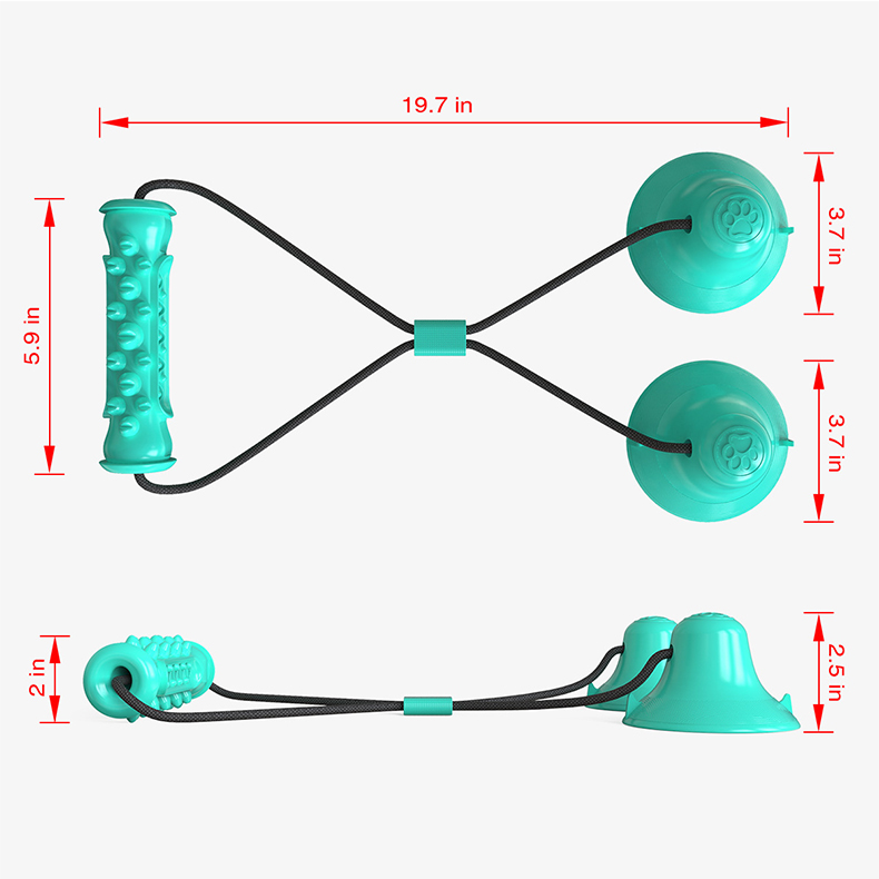 Dual Suction Cup Dog Chew Tug  - Suction Cup Dog Tug Toy recension och pris