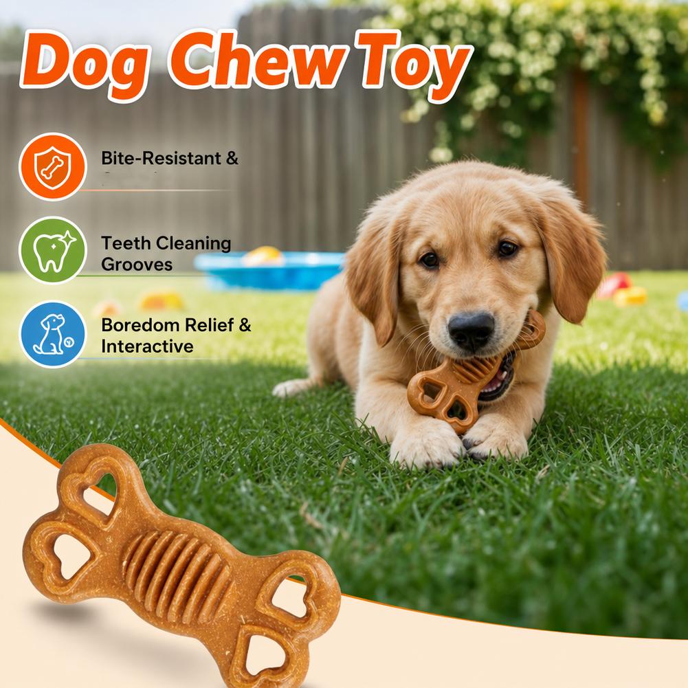 Indestructible Dog Chew Toy Bo - Teeth Cleaning Dog Chew Bone recension och pris