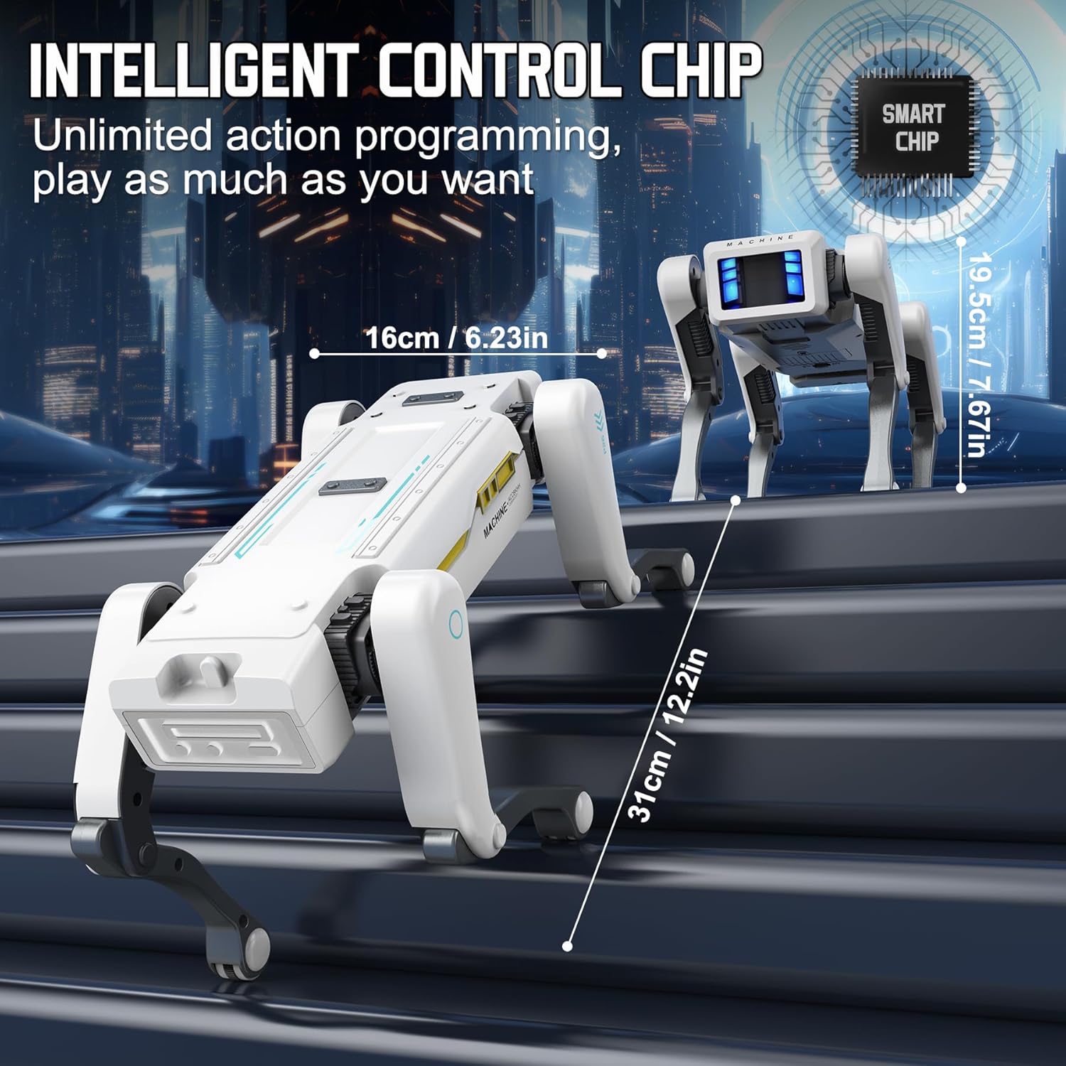 RC Mechanical Dog Multifunctio - Interactive Squeaky Plush Dog Toy recension och pris